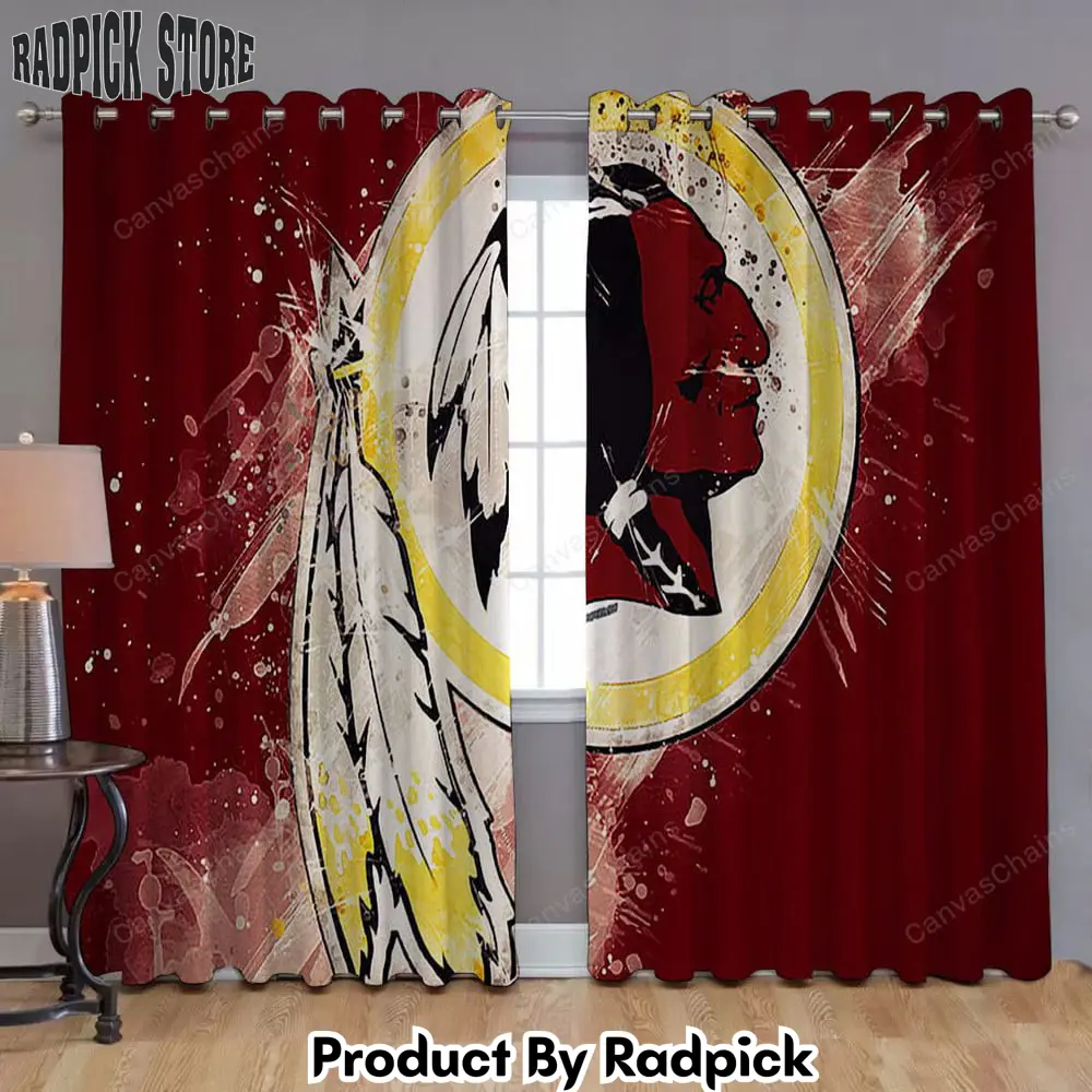 Radpick washington redskins window curtains grunge american football team curtains living room curtains for window rp85270